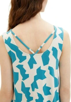 Tom Tailor Mit Rückendetail - Jerseyjurk - Petrol Big Abstract Design -Tom Tailor Winkel 0203a0b31a8f4ca090219f68c4ab1ab7