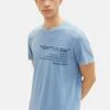 Tom Tailor Mit Waschung- T-Shirt Print - Greyish Mid Blue