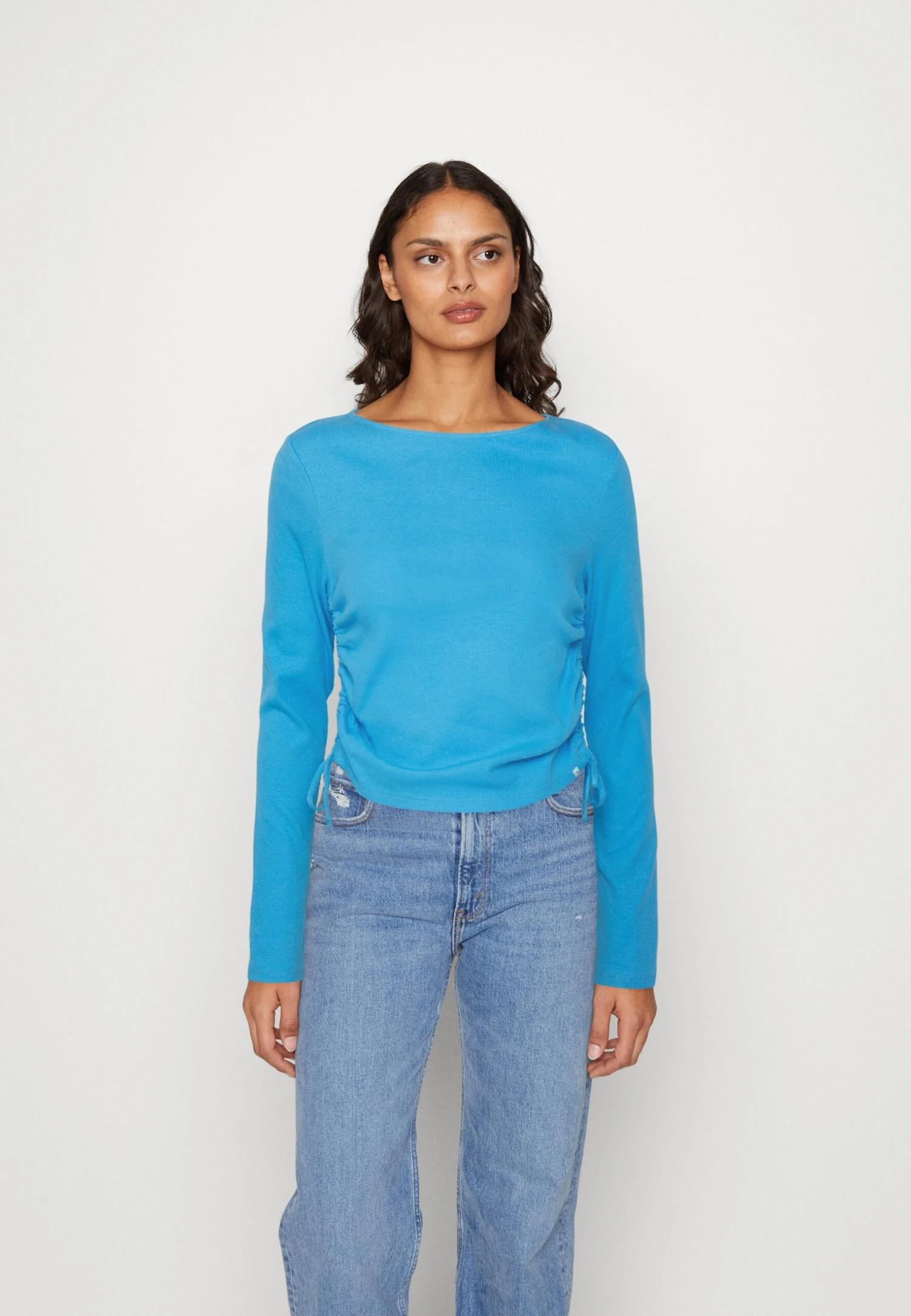 TOM TAILOR Denim Rouching Detail - Longsleeve - Rainy Sky Blue 3 TOM TAILOR Denim Rouching Detail - Longsleeve - Rainy Sky Blue