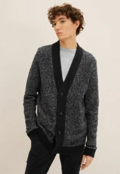 TOM TAILOR Denim Mit Struktur - Vest - Black And White Mouline