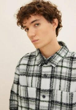 TOM TAILOR Denim Mit Karomuster - Overhemd - Light Beige Green Black Check -Tom Tailor Winkel 04eaef5669d14eb2ae40cd7ba4d56990