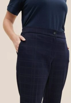 Tom Tailor Mit Karomuster  - Broek - Printed Big Navy Grid Check -Tom Tailor Winkel 051f9c2bcf8b46fe8f70ac8ed52d7932