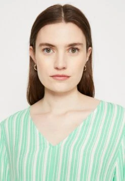 TOM TAILOR Denim Allover Printed Babydoll Dress - Jurk - Vertical Green/White -Tom Tailor Winkel 058807d0a2744994a34bb05ab2597fa3