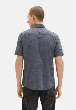 Tom Tailor Kurzarm Mit Struktur - Overhemd - Navy White Fil A Fil Dobby -Tom Tailor Winkel 05adc9cfca3b41c6a1a084b36326a9ec