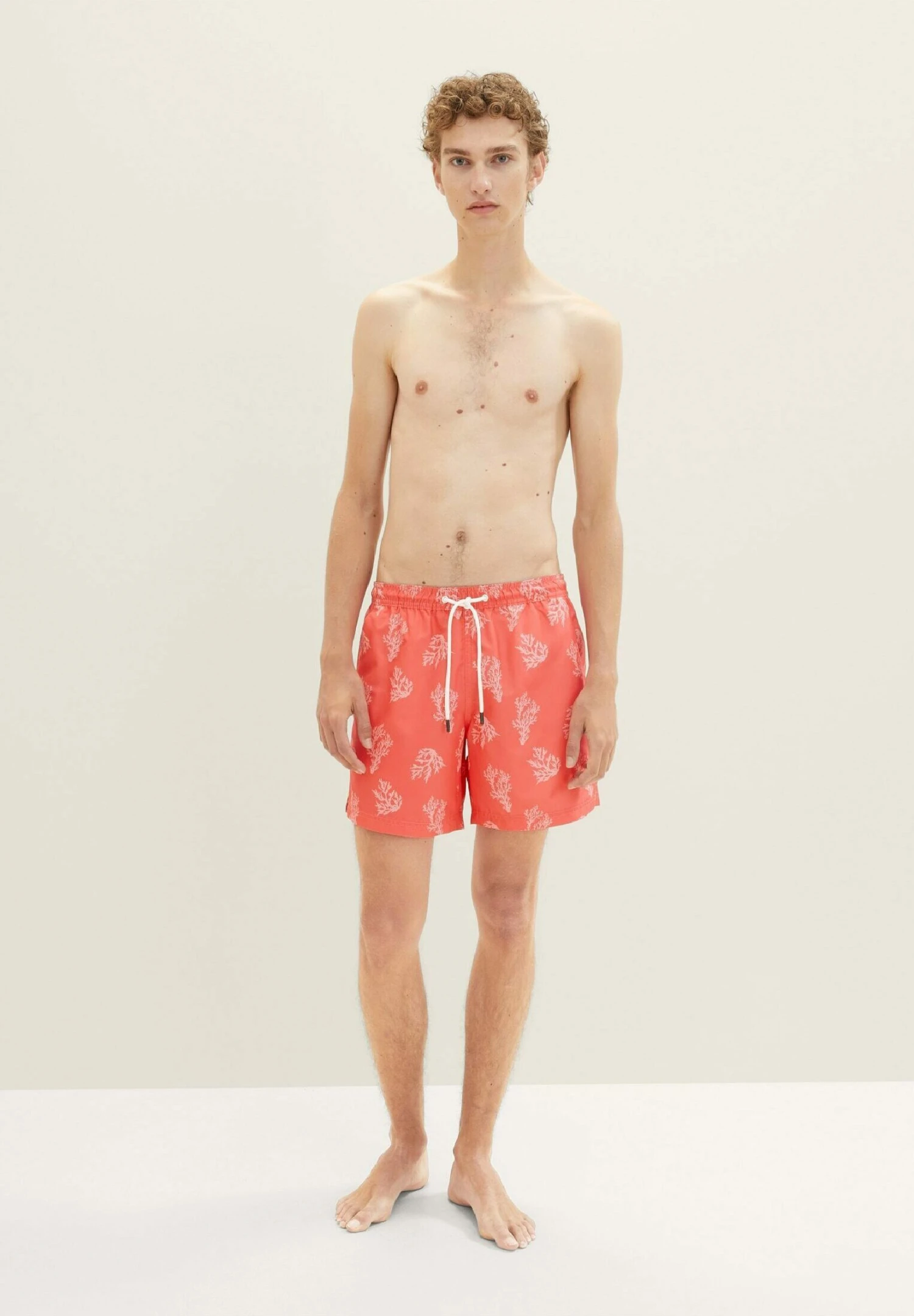 TOM TAILOR Denim Mit Allover-Print - Zwemshorts - Red White Big Coral Print 4 TOM TAILOR Denim Mit Allover-Print - Zwemshorts - Red White Big Coral Print - Afbeelding 2