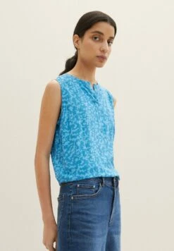 Tom Tailor Blouse - Blue Geo Design