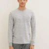 Tom Tailor Longsleeve - Grey Twotone White Stripe