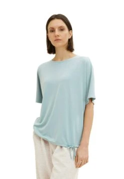 Tom Tailor Mit Schnürung - T-Shirt Basic - Dusty Mint Blue -Tom Tailor Winkel 07985058700c4cc9a408100e020eadd0
