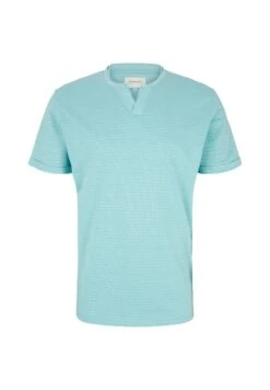 Tom Tailor T-Shirt Basic - Mint Structured Stripe