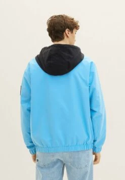 TOM TAILOR Denim Mit Kapuze - Lichte Jas - Black Blue Color Block -Tom Tailor Winkel 07e48b7b28764e34b81beec3123a320a