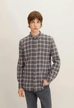 TOM TAILOR Denim Mit Karomuster - Overhemd - Coal Grey Multicolor Check