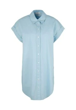 TOM TAILOR Denim Mit Kurzärmeln - Overhemdblouse - Calm Cloud Blue -Tom Tailor Winkel 093f599a10bd415484fbaf59b55959f9