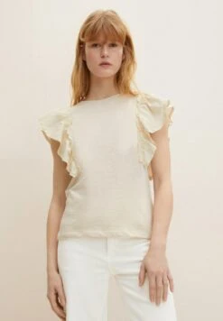 TOM TAILOR Denim Blouse - Light Cashew Beige