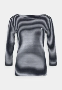 Tom Tailor Stripe Boat Neck - Longsleeve - Navy/White