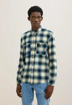 TOM TAILOR Denim Overhemd - Teal Blue Black Colorful Check