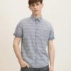 Tom Tailor Overhemd - Navy White Chambray Check