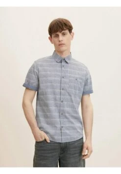 Tom Tailor Overhemd - Navy White Chambray Check