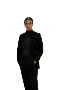 Tom Tailor Halflange Jas - Deep Black