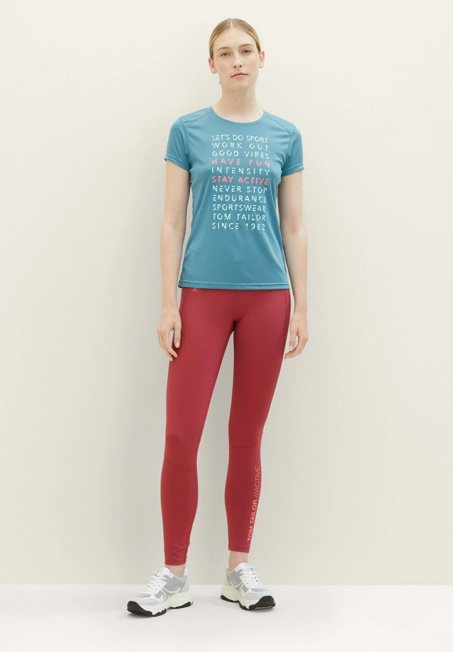 Tom Tailor Active Wear Atmungsaktives - T-Shirt Print - Dark Mint 4 Tom Tailor Active Wear Atmungsaktives - T-Shirt Print - Dark Mint - Afbeelding 2