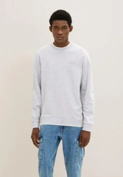 TOM TAILOR Denim Basic- Sweater - Light Stone Grey Melange