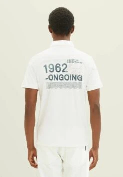 Tom Tailor Mit Logo Print - Poloshirt - Off White