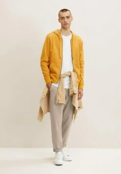 Tom Tailor Fine Striped- Sweater Met Rits - Flame Brown Injected Stripe -Tom Tailor Winkel 0eb08a8f9e3f4737b5ac25900fb2dd4e