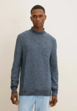 Tom Tailor Trui - Navy White Blue Mouline