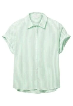 Tom Tailor Gestreifte - Overhemdblouse - Green White Stripe Woven -Tom Tailor Winkel 107d8ba400aa4edf81f1e821bb8d9fdf