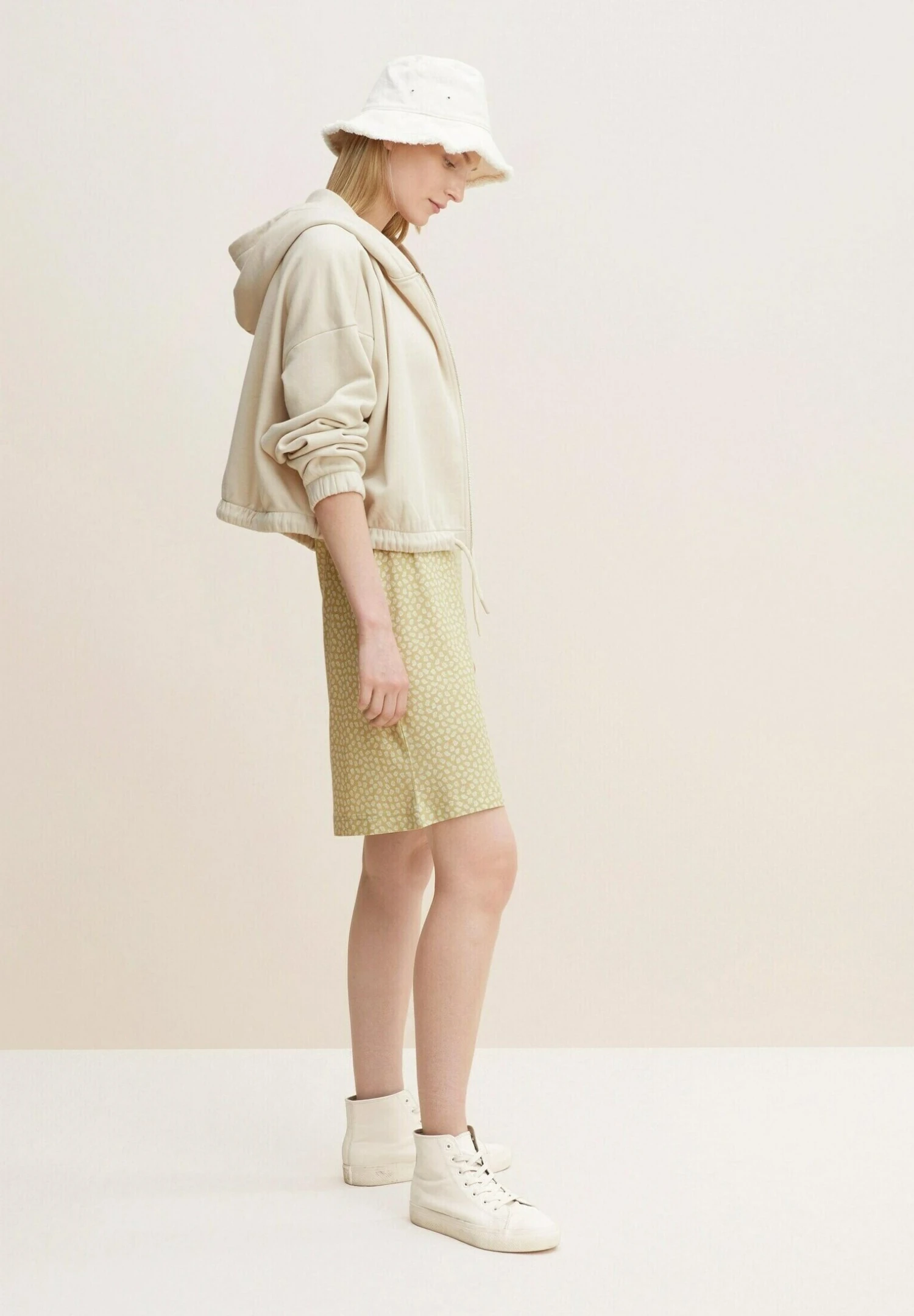 Tom Tailor Jerseyjurk - Green Small Leaf Design 5 Tom Tailor Jerseyjurk - Green Small Leaf Design - Afbeelding 3