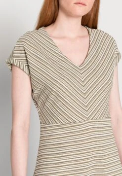 Tom Tailor Colorful Dress - Jurk - Olive Green Structure -Tom Tailor Winkel 112bb2ee559b486eb8a47b43f6a28f81