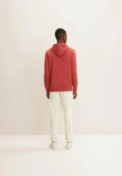 Tom Tailor Textprint - Hoodie - Chili Red White Melange -Tom Tailor Winkel 13987a9650a7499fa8c599aee2f766cb