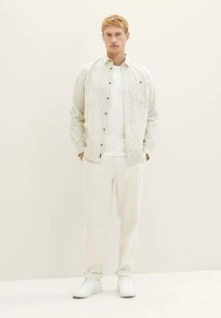 Tom Tailor Gestreiftes - Overhemd - Off White Sea Green Stripe -Tom Tailor Winkel 14468968484c4844adca6dce495f945c
