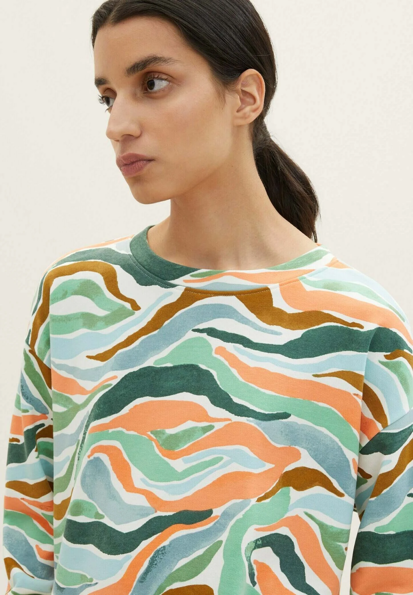 Tom Tailor Gemustertes- Sweater - Colorful Wavy Design 6 Tom Tailor Gemustertes- Sweater - Colorful Wavy Design - Afbeelding 4