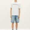 TOM TAILOR Denim Jeansshort - Destroyed Light Stone Blue Den