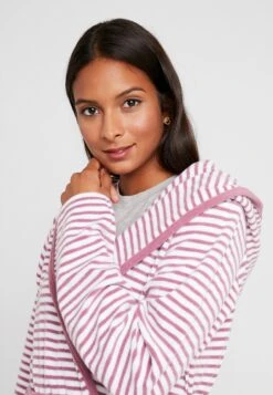 Tom Tailor Stripe Bathrobe - Badjas - Mauve -Tom Tailor Winkel 159ce74da3ab4f9fa30feeeebf184681