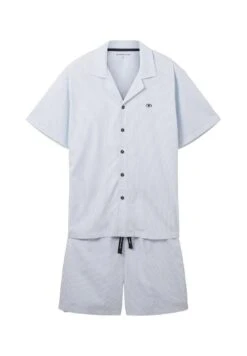 Tom Tailor Gestreifter Kurz Set - Pyjama - Blue Light Stripe -Tom Tailor Winkel 165568389ec7413a86dea99aa6ffd5bb