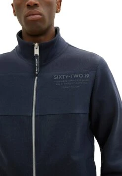 Tom Tailor Sweater Met Rits - Sky Captain Blue -Tom Tailor Winkel 180447e2af724e1fac4e2e6c8567b265