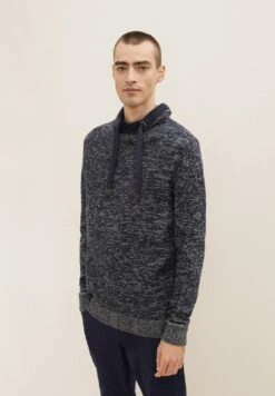 Tom Tailor Trui - Navy/Kakhi/White Mouline