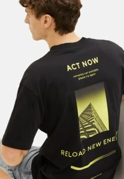 TOM TAILOR Denim Mit- T-Shirt Print - Black -Tom Tailor Winkel 189d9e77031d4ce7aae0e4cfeeef1233