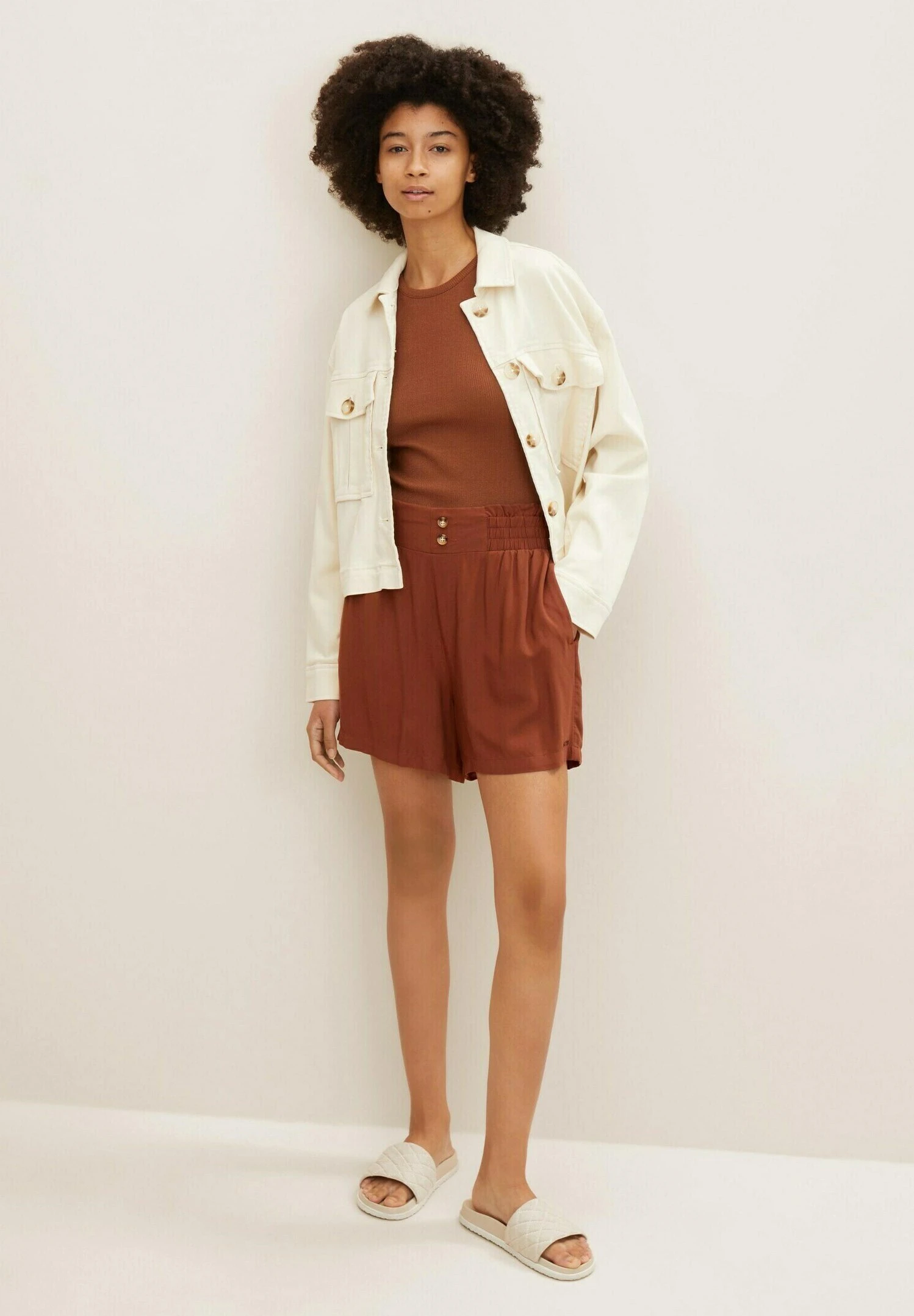 TOM TAILOR Denim Shorts - Nut Brown 3 TOM TAILOR Denim Shorts - Nut Brown