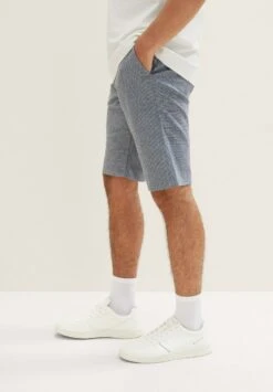 Tom Tailor Bermuda - Shorts - Navy White Zigzag Structure -Tom Tailor Winkel 19886468e9db44f9bf8934d643bd8f8c