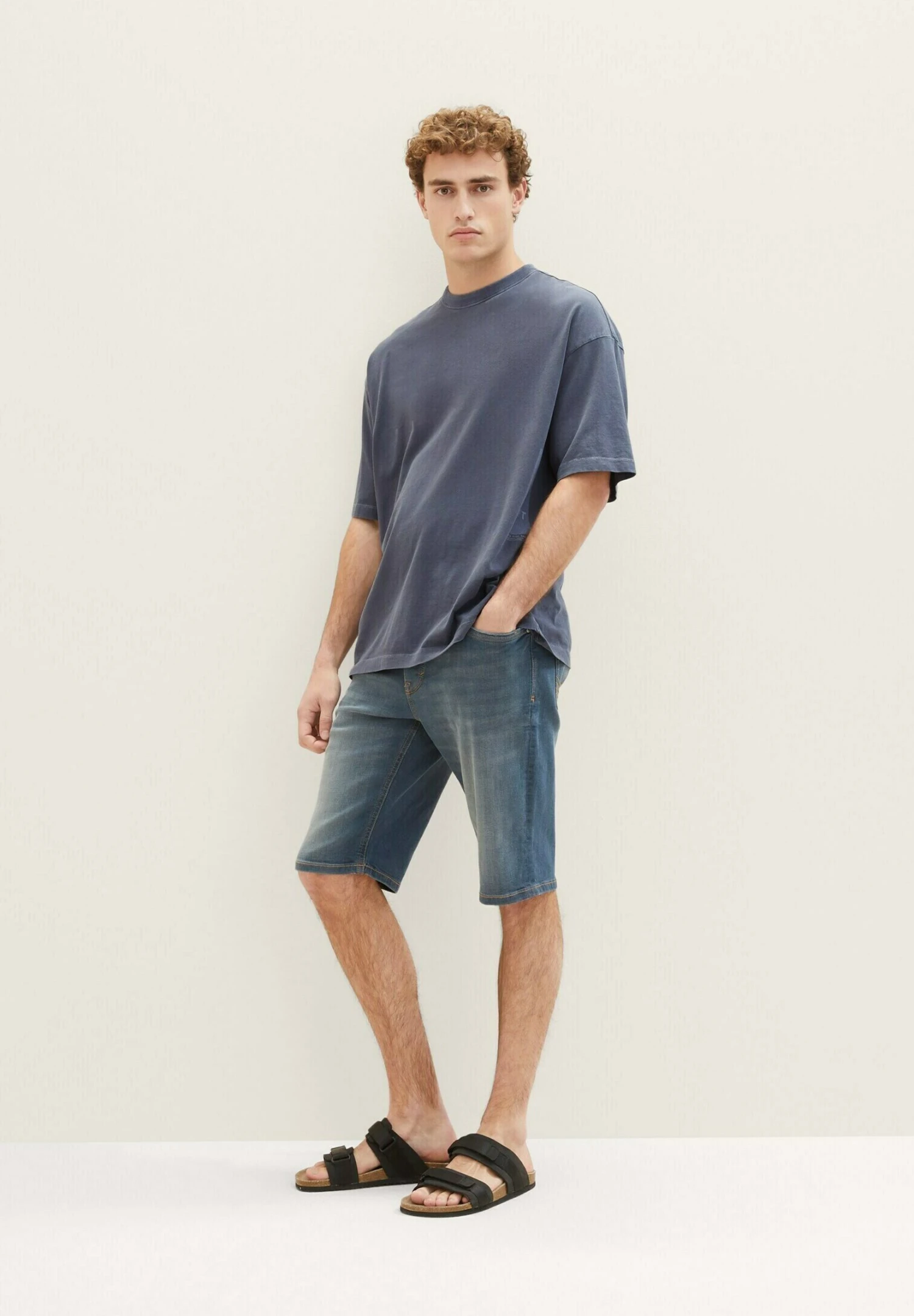 Tom Tailor Josh- Jeansshort - Dark Stone Blue Grey Denim 9 Tom Tailor Josh- Jeansshort - Dark Stone Blue Grey Denim - Afbeelding 7