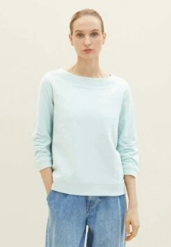 Tom Tailor Mit Struktur - Sweater - Dusty Mint Blue
