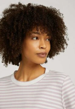 Tom Tailor Basic- Sweater - Lilac White Structure Stripe -Tom Tailor Winkel 1ab3bb8046d64be093c2830a680a1885