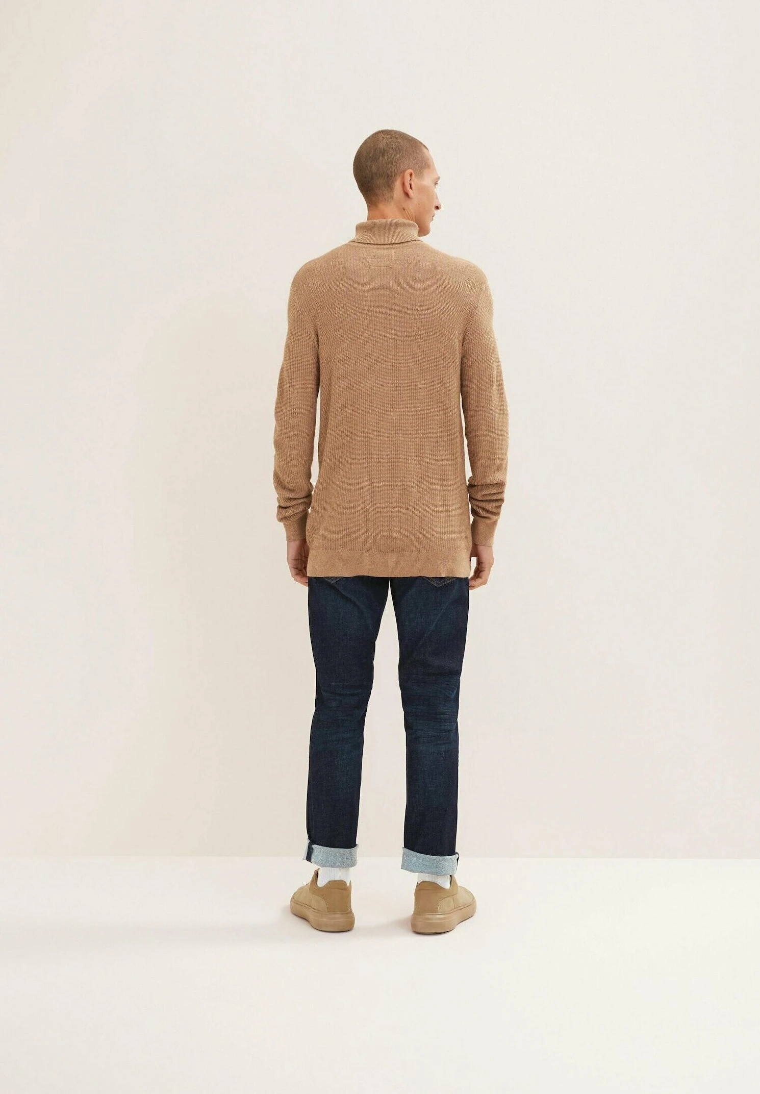 Tom Tailor Strukturierter Rollkragen - Trui - Havana Brown Melange 5 Tom Tailor Strukturierter Rollkragen - Trui - Havana Brown Melange - Afbeelding 3