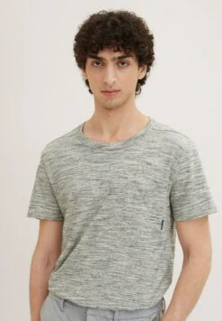 TOM TAILOR Denim In Melange-Optik - T-Shirt Basic - Creme Black Space Dye -Tom Tailor Winkel 1b7a17c8ee9e4167b9659ae1c1f630e7