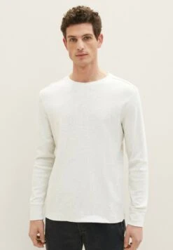 Tom Tailor Mit Struktur - Longsleeve - Vintage Beige Melange