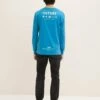 TOM TAILOR Denim Langarm Mit Print - Longsleeve - Sublime Teal Blue -Tom Tailor Winkel 1f447304858441ee914aa9271ccc3f13