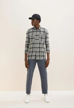 TOM TAILOR Denim Overhemd - Grey Black Tonal Check -Tom Tailor Winkel 1f45dfee7adc4c0eabe1aba86e8c6336