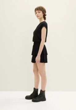 TOM TAILOR Denim Mit Volants - Minirok - Deep Black -Tom Tailor Winkel 20de83c563434448967ef2b7d6083b16